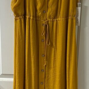 Luxology Golden Yellow Ruffled Dress